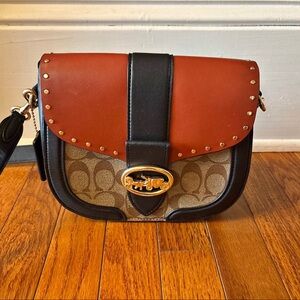 Coach Black and Brown Crossbody Bag